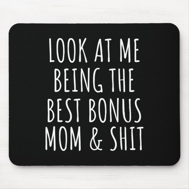 Bonus Step Mama Mütter Tag von Steptoerschritten Mousepad (Vorne)
