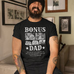 Bonus Vater 5 Foto T - Shirt<br><div class="desc">Vintager Stiefvater-T - Shirt mit dem modernen Titel "Bonus Papa",  5 Fotos Ihrer Stiefkinder,  2 Sterne und dem niedlichen Sprichwort "Sie haben uns vielleicht kein Leben gegeben,  aber Sie haben unser Leben definitiv so viel besser gemacht!".</div>