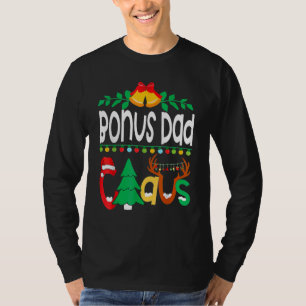Bonus Vater Claus Santa Tree Lights Rentier Christ T-Shirt
