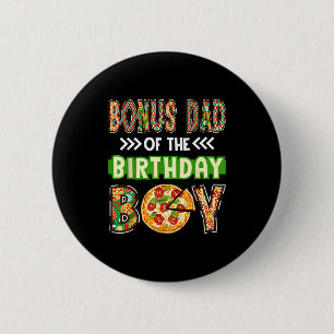 Bonus-Vater des Geburtstagsjungen-Pizza-Liebhabers Button