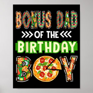 Bonus-Vater des Geburtstagsjungen-Pizza-Liebhabers Poster
