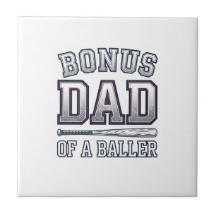 Bonus-Vater eines Ballers Vintage-Sportshirt-Desig Fliese