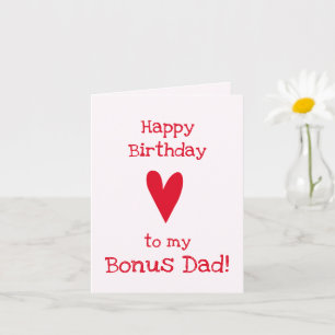 Bonus Vater!   Funny Stepfather's Birthday Karte