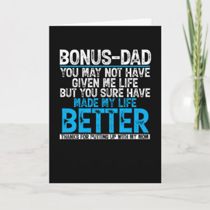 Bonus-Vater hat mein Leben besser gemacht Geschenk Karte