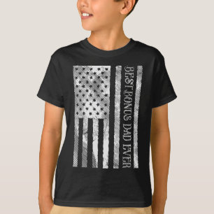 Bonus Vater je US Flag Vintag Patriot Stepdad Men T-Shirt