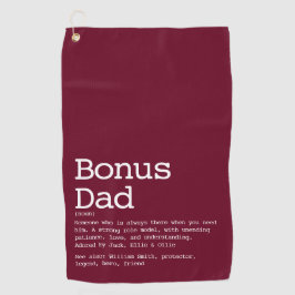 Bonus Vater Stepdad Definition Burgundy Red Golfhandtuch