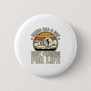 Bonus-Vater und Sohn beste Freunde Vintage-Shirt-D Button