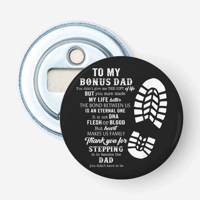 Bonus Vater Vathers Day-Geschenk von Stepdad für D Flaschenöffner (Vorderseite)