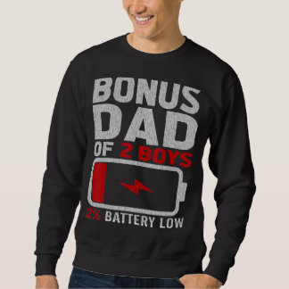 Bonus Vater von 2 Jungen von der Sohn Vatertag Bir Sweatshirt