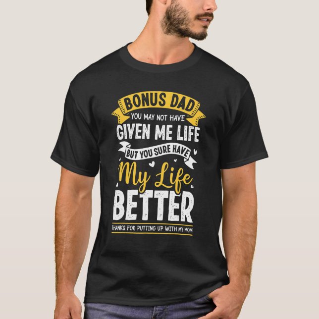 Bonus-Vater von Son für Stepfather Stepda T-Shirt (Vorderseite)