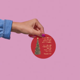 Bonus: Weihnachtssticker Jesaja 9,6 Runder Aufkleber