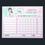 Bonusdiagramm Personalisierte Übersicht der Kopfsc Notizblock<br><div class="desc">Personalisiertes Rewards Chore Routine Chart.</div>