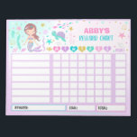 Bonusdiagramm Personalisierte Übersicht der Kopfsc Notizblock<br><div class="desc">Personalisiertes Rewards Chore Routine Chart.</div>