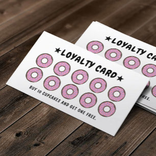 Bonuskarte für Donut Bakery Loyalty Card Treuekarte