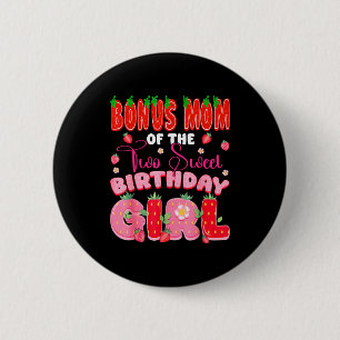 Bonusmutter des zweijährigen Geburtstagsmädchens Button