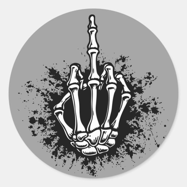 Bony Bird Runder Aufkleber (Vorderseite)