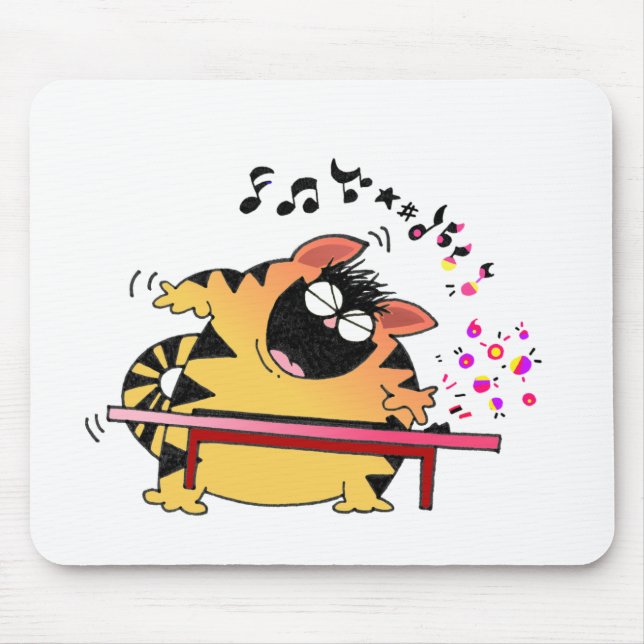 Bonze-Musiker LOL Katzen-| Mousepad (Vorne)