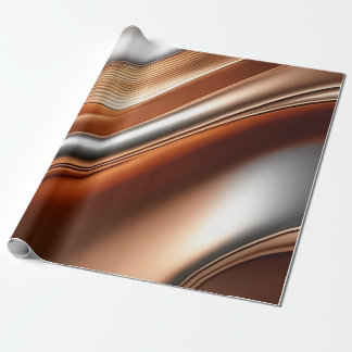 Bonze Silver Wavy Gemustert Wrapping Papper Geschenkpapier