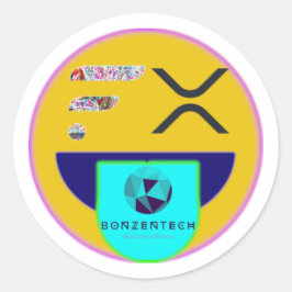 Bonzentech FLR XRP Crypto Face Sticker! Runder Aufkleber