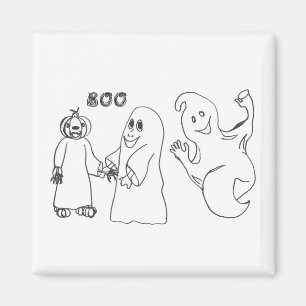 BOO 3 niedlicher Ghost-Trick oder -Behandlungen Magnet