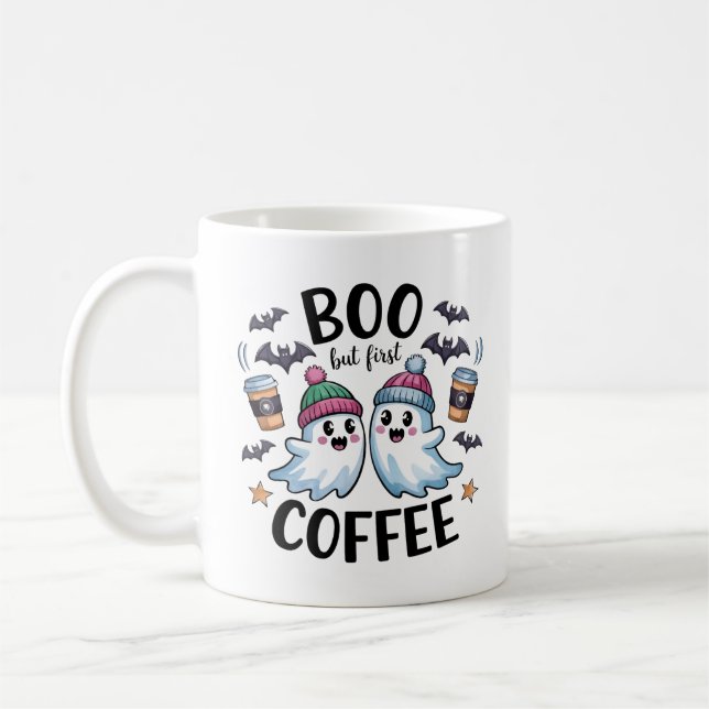 Boo, aber erster Kaffee Kaffeetasse (Links)
