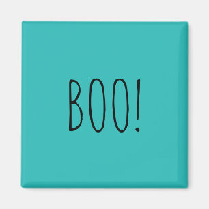 Boo aquamarine einfache Typografie lustig niedlich Magnet