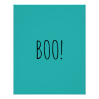 Boo aquamarine spookartige Typografie lustig niedl