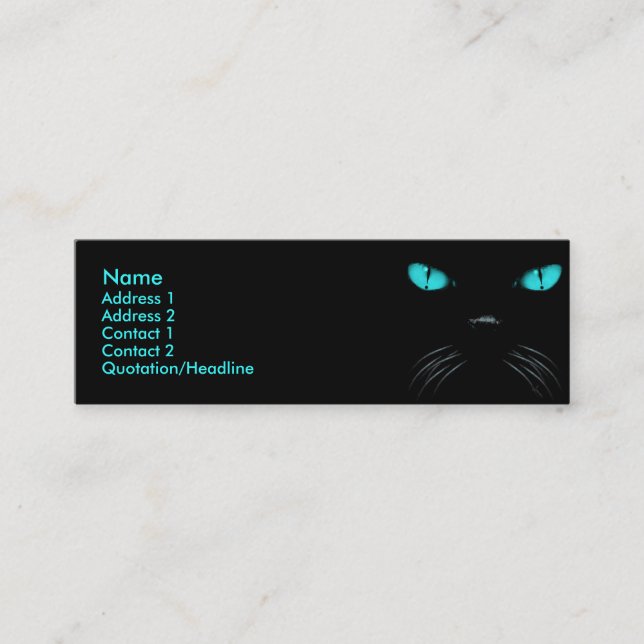 Boo - Aquamarine-Visitenkarte Mini Visitenkarte (Vorderseite)