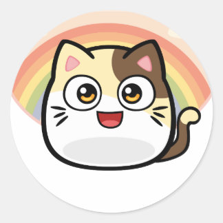 Boo as Cat Design Products Runder Aufkleber