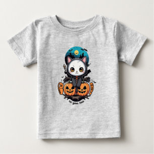Boo auch für dich Niedliche Katzenwings & Pumpki Baby T-shirt