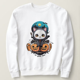 Boo auch für dich | Niedliche Katzenwings & Pumpki Sweatshirt