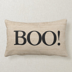 BOO auf Burlap Halloween Kissen