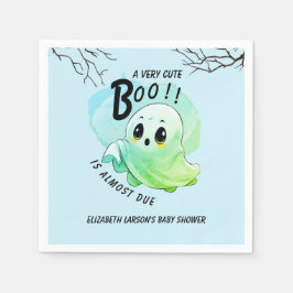Boo Baby Dusche Halloween Blue Themed Niedliches P Serviette