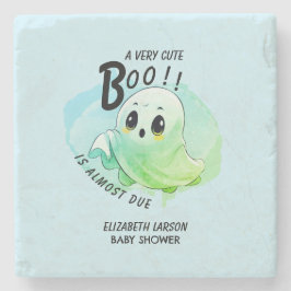 Boo Baby Dusche Halloween Blue Themed Niedliches P Steinuntersetzer