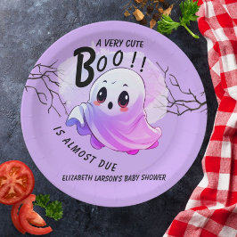 Boo Baby Dusche Halloween Lila, Party und Niedlich Pappteller