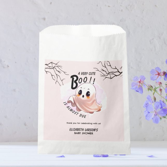 Boo Baby Dusche Halloween Pink Thema Niedliches Pa Geschenktütchen (Von Creator hochgeladen)