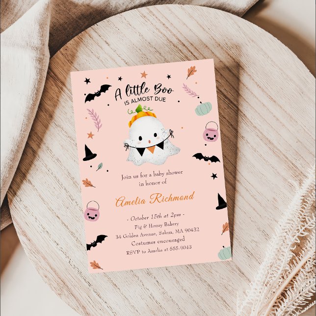 Boo Baby Dusche Unser kleiner Boo ist fast fällig Einladung (Von Creator hochgeladen)