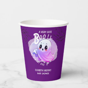 Boo Baby Shower Halloween Deep Purple Themenparty Pappbecher