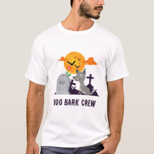 Boo Bark Crew Funny Dog Halloween T-Shirt