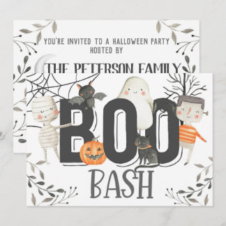 Boo Bash Ghost Halloween Geburtstagsparty Einladun Einladung