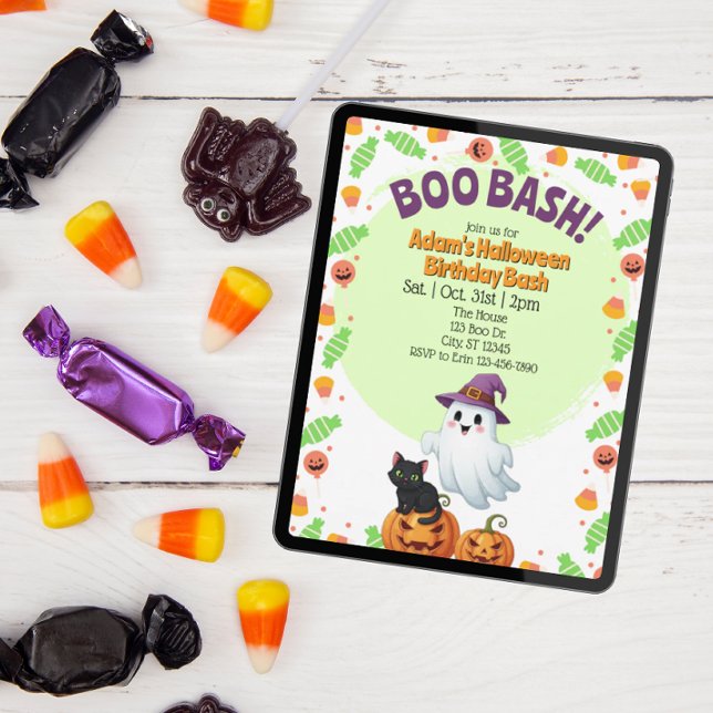 Boo Bash, Halloween-Geburtstag Einladung (Von Creator hochgeladen)