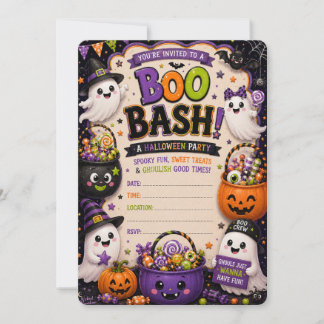 Boo Bash Halloween-Party-Einladung Einladung