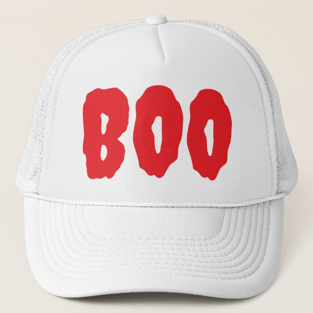 Boo Beängstigend Halloween Truckerkappe (Vorderseite)