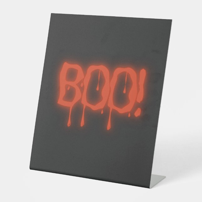 Boo! - BEÄNGSTIGENDES 👻 Sockelschild (Vorderseite)