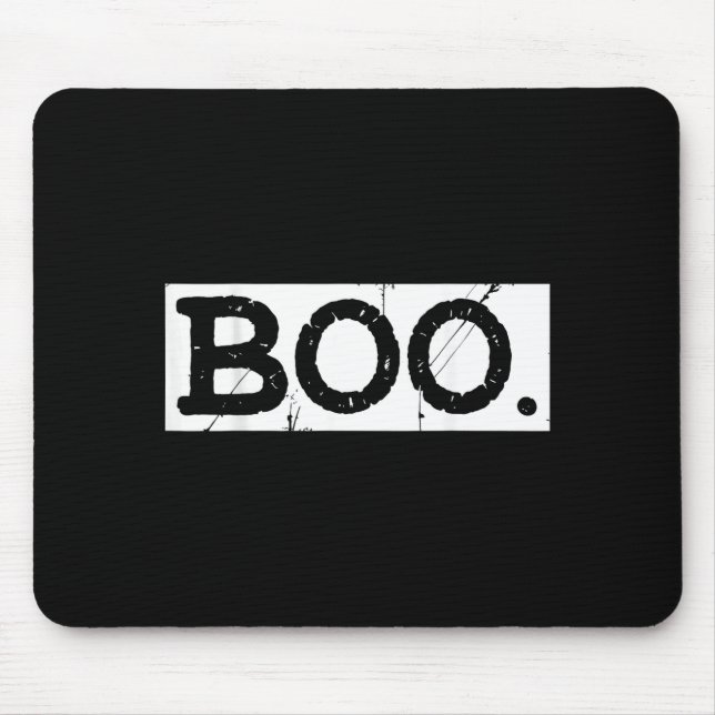 Boo bedrängte Retro-Geist Halloween-Ästhetik  Mousepad (Vorne)