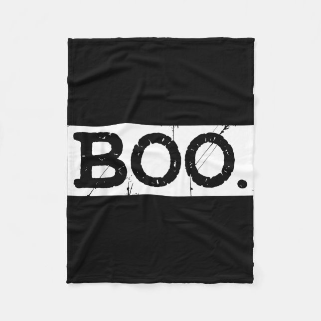Boo bedrängtes Retro-Gespenst Halloween-Ästhetik  Fleecedecke (Vorderseite)