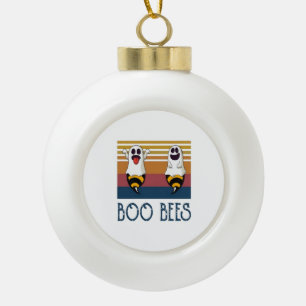 Boo Bees Couple Ghost Halloween Shirt Keramik Kugel-Ornament