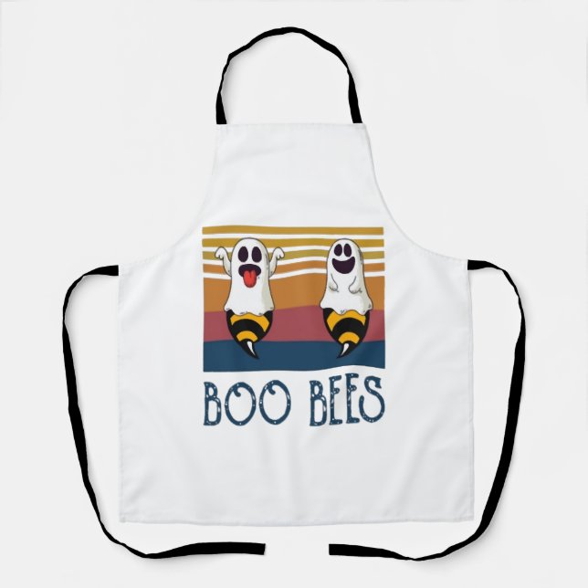 Boo Bees Couple Ghost Halloween Shirt Schürze (Vorderseite)
