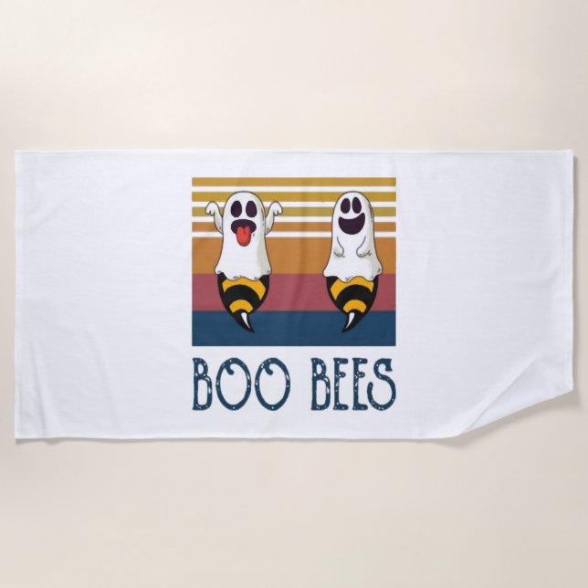 Boo Bees Couple Ghost Halloween Shirt Strandtuch (Vorderseite)