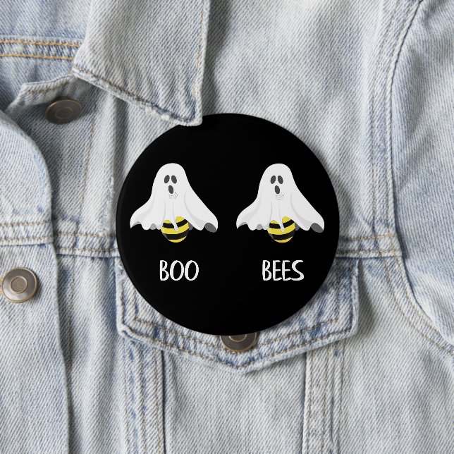 Boo Bees Ghost Spaß Halloween Button (Beispiel)